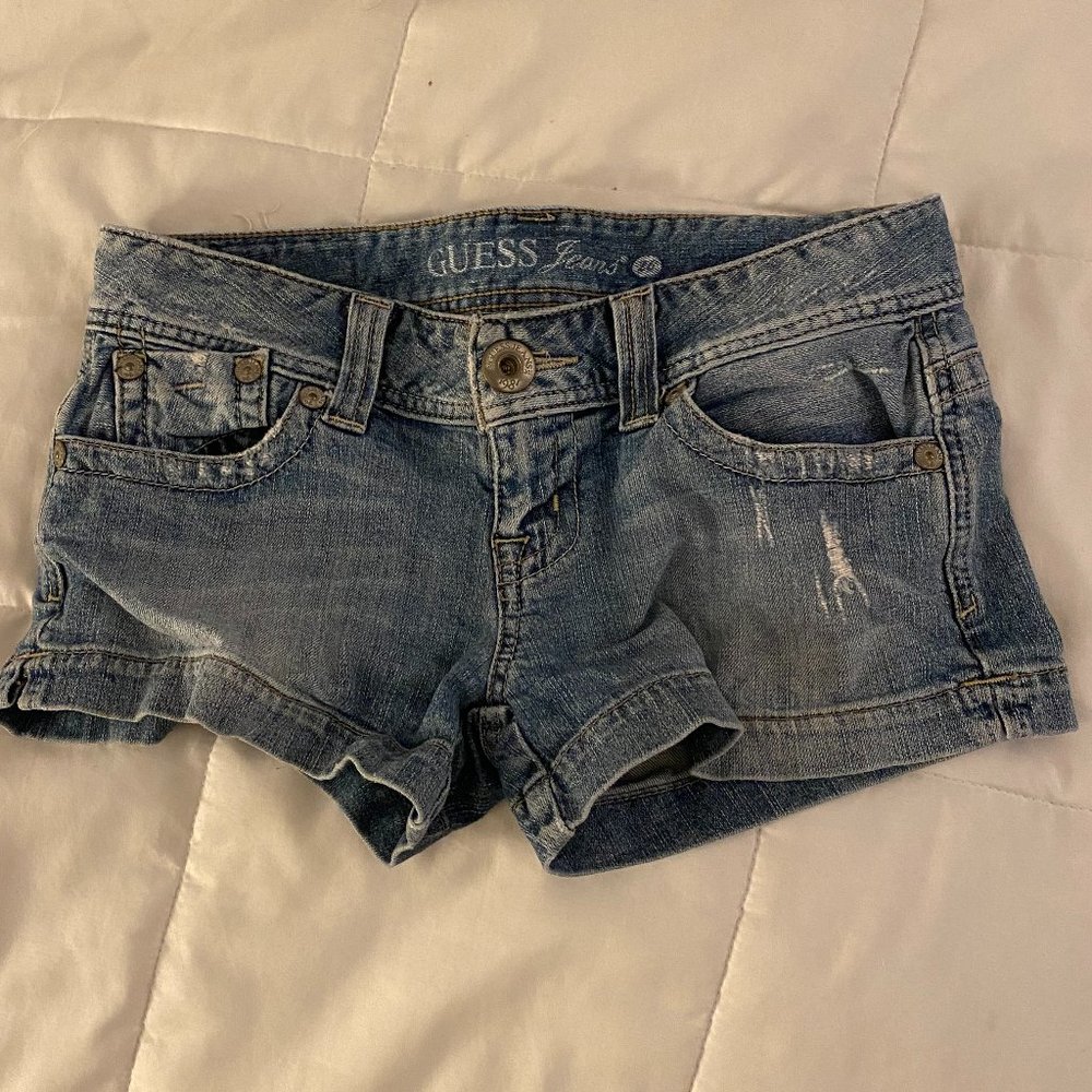 Guess destroyed denim shorts (Size 26)